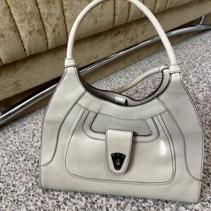 Jil Sander Big 2 Handles Shoulder Bag Women Original Collection Light Beige